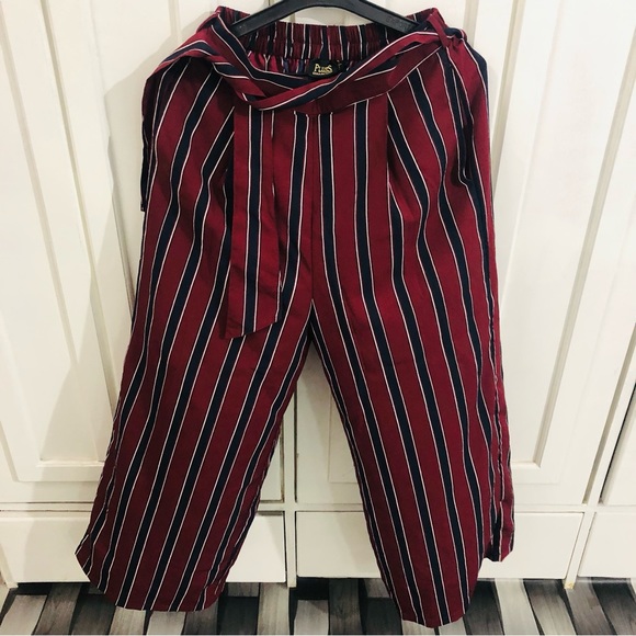 Maroon flared palazzo pants - Picture 6 of 10